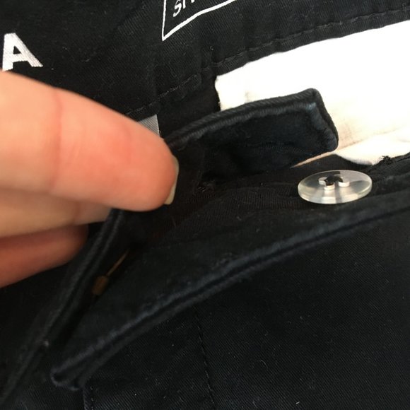 Sonoma Shorts 16 Solid Black Chino Midi Twill Casual Work Uniform Womens Stretch - Picture 9 of 12